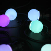 LED Festoon 10 Lights Black Opal RGBW