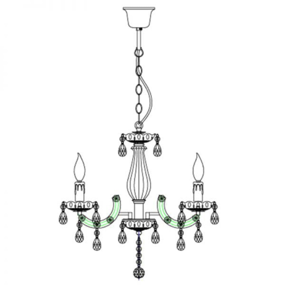 La Spezia 5-Light Acrylic Chandelier Light in Black