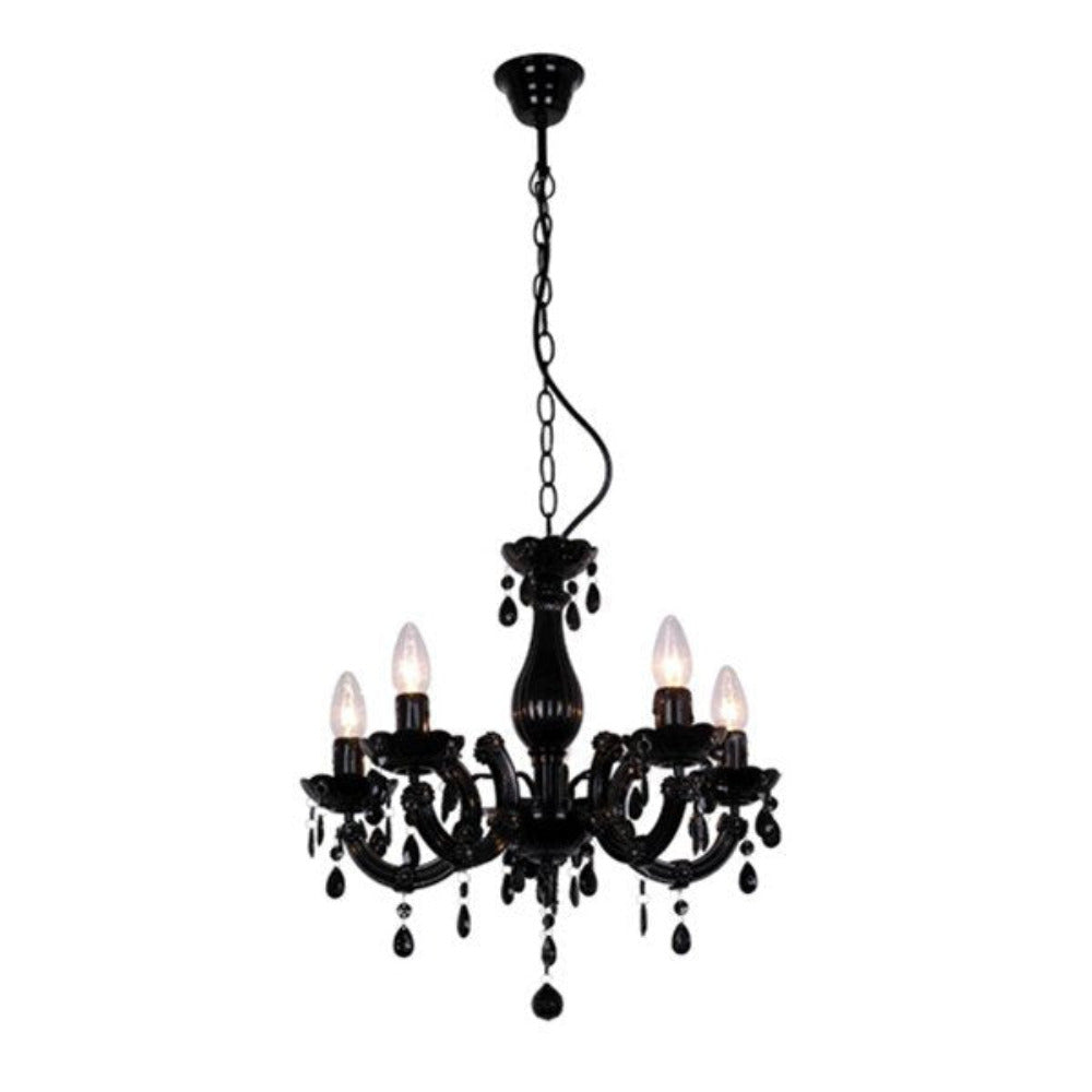 La Spezia 5-Light Acrylic Chandelier Light in Black
