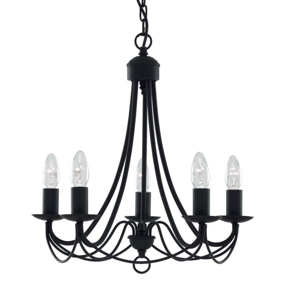 Zanzibar Chandelier 5 Light - Black