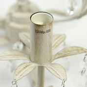 Stella 3 Lights Chandelier Ivory & Brushed Gold