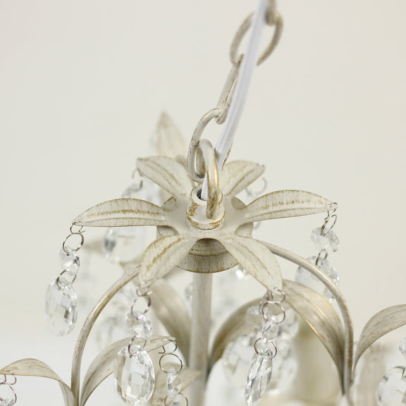 Stella 3 Lights Chandelier Ivory & Brushed Gold