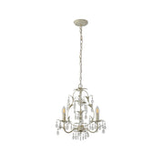 Stella 3 Lights Chandelier Ivory & Brushed Gold