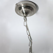 Beata 1 Light Large Chandelier Light Satin Nickel & Grey