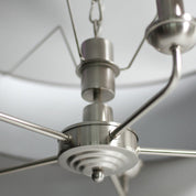 Beata 1 Light Large Chandelier Light Satin Nickel & Grey