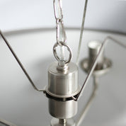 Beata 1 Light Large Chandelier Light Satin Nickel & Grey