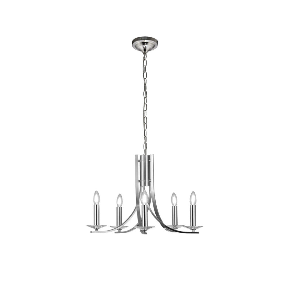 Corrine 5 Light Chandelier Stain Chrome