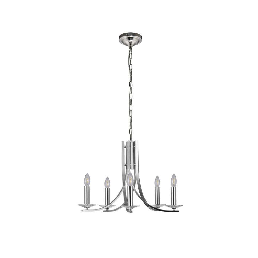 Corrine 5 Light Chandelier Stain Chrome