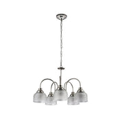 Aviva 5 Lights Large Chandelier Light Satin Chrome