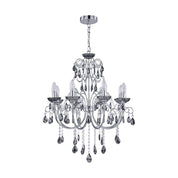 Rovert 8 Light Large Chandelier Chrome & Smoke