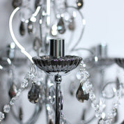 Rovert 8 Light Large Chandelier Chrome & Smoke