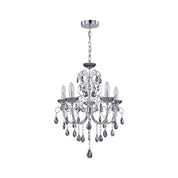 Rovert 5 Light Small Chandelier Chrome & Smoke