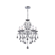 Rovert 5 Light Small Chandelier Chrome & Smoke