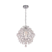 Baroque 1 Light Small Chandelier Chrome & Clear