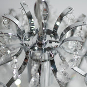 Baroque 1 Light Small Chandelier Chrome & Clear