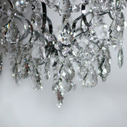 Baroque 1 Light Small Chandelier Chrome & Clear