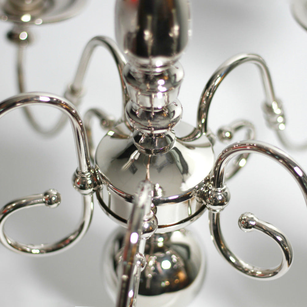 Ganeed Rustic 5 Light Small Chandelier Polished Nickel