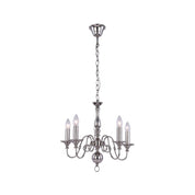 Ganeed Rustic 5 Light Small Chandelier Polished Nickel