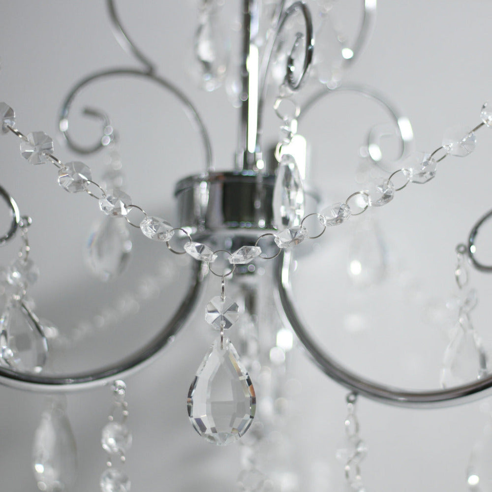 Renaissance 3 Light Small Chandelier Chrome