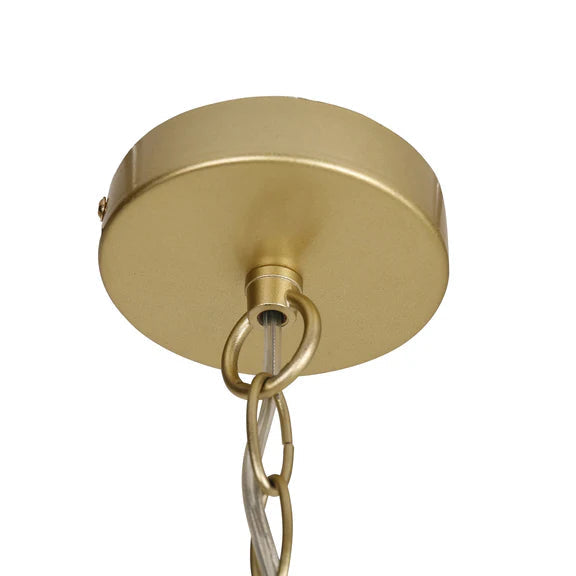 Greer 4 Light Chandelier Gold & Frosted Glass