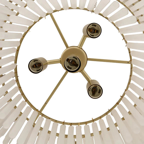 Greer 4 Light Chandelier Gold & Frosted Glass