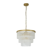 Greer 4 Light Chandelier Gold & Frosted Glass