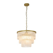 Greer 4 Light Chandelier Gold & Frosted Glass