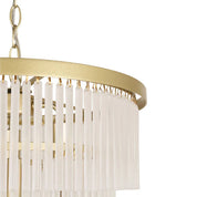 Greer 4 Light Chandelier Gold & Frosted Glass