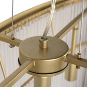 Greer 5 Light Chandelier Gold & Frosted Glass