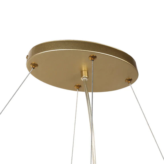 Greer 5 Light Chandelier Gold & Frosted Glass
