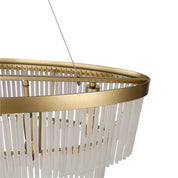 Greer 5 Light Chandelier Gold & Frosted Glass