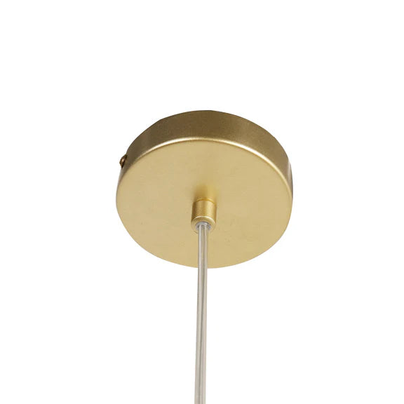 Greer Chandelier Gold & Frosted Glass