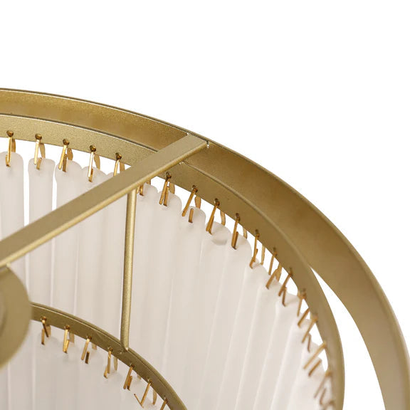 Greer Chandelier Gold & Frosted Glass