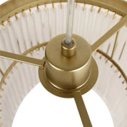 Greer Chandelier Gold & Frosted Glass