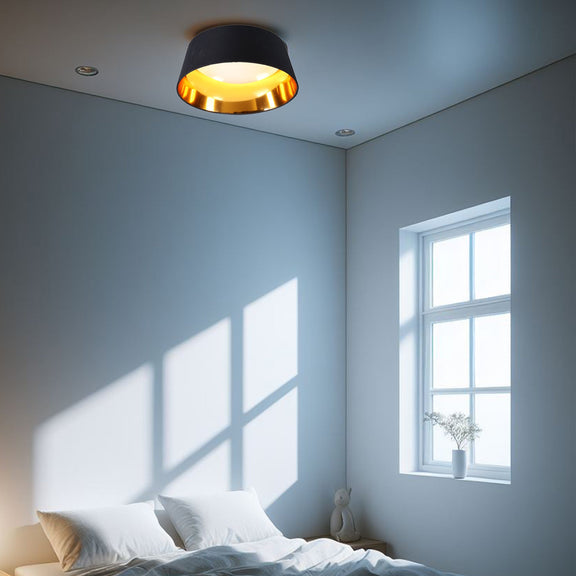 Flushella LED Flush Mount Light 10W 3CCT Black
