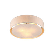 Linea Flush Mount Light White & Linen