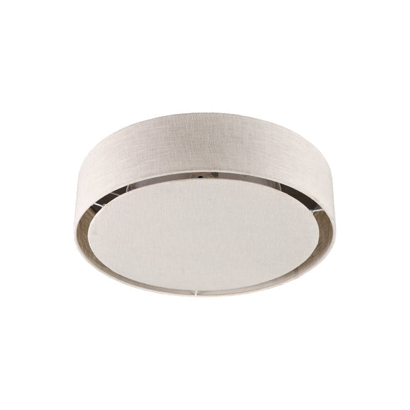 Linea Flush Mount Light White & Linen