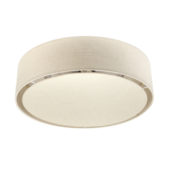 Linea Flush Mount Light White & Linen