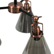 Conea Semi Flush Mount Light Antique Copper & Smoky