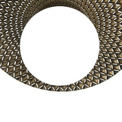 Orbis Flush Mount Light Brushed Gold with Black & Opal