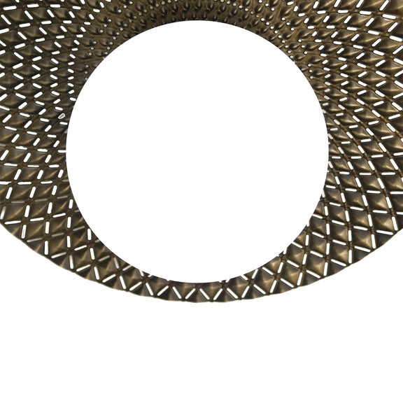 Orbis Flush Mount Light Brushed Gold with Black & Opal
