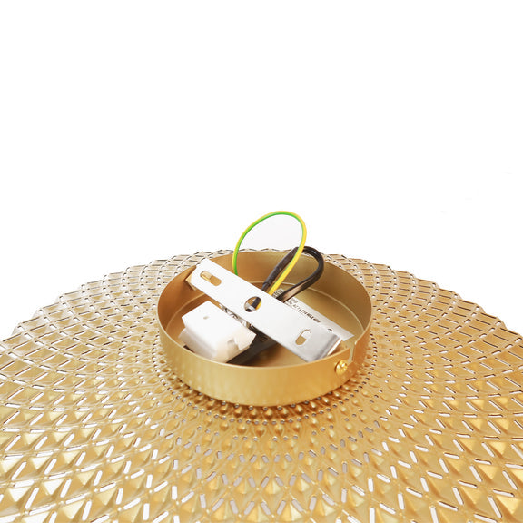 Orbis Flush Mount Light Brushed Yellow with Black & Opal