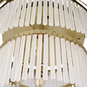 Greer Flush Mount Light Gold & Frosted Glass
