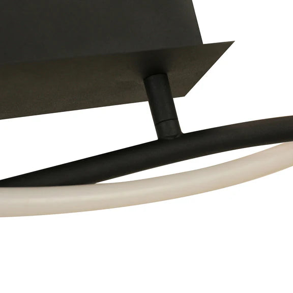 Rio LED Metal Flush Mount Light 12W 3000K Matt Black