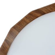 Irene Large LED Flush Mount Light 28W Tri Colour Wood & White