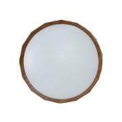 Irene Small LED Flush Mount Light 18W Tri Colour Wood & White