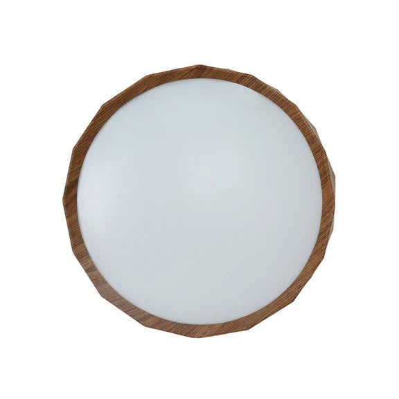 Irene Small LED Flush Mount Light 18W Tri Colour Wood & White