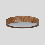 Irene Small LED Flush Mount Light 18W Tri Colour Wood & White