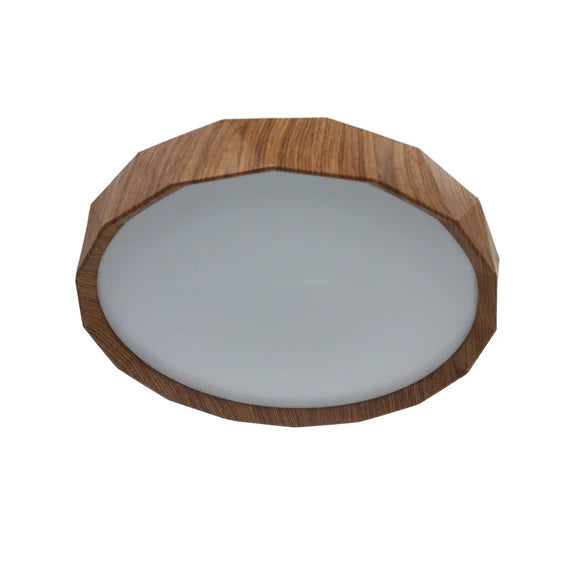 Irene Small LED Flush Mount Light 18W Tri Colour Wood & White
