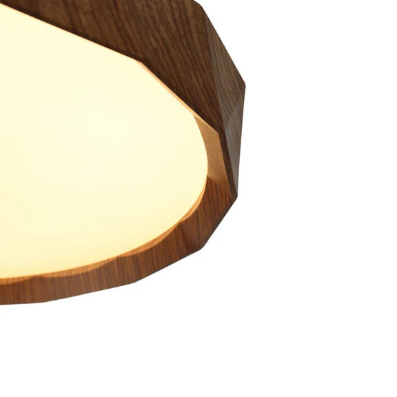 Irene Small LED Flush Mount Light 18W Tri Colour Wood & White